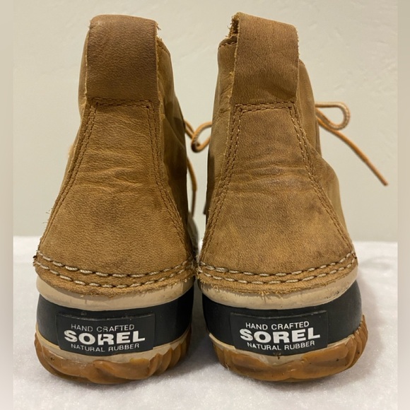 SOREL Women’s Out 'n About Duck Boots Tan/Black Waterproof Lace Up US Size 8 - Picture 4 of 9